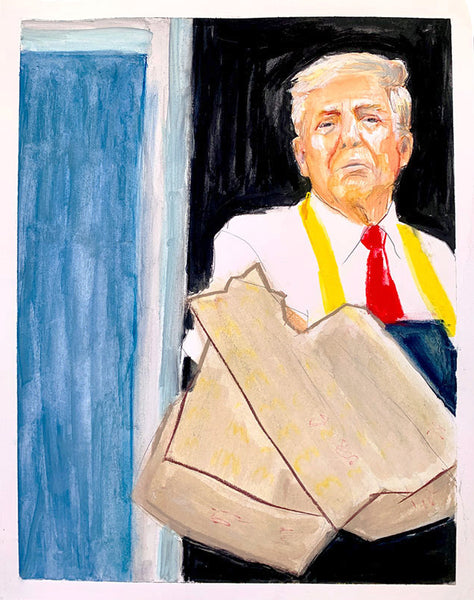 Trump at McDonalds, 11x14"