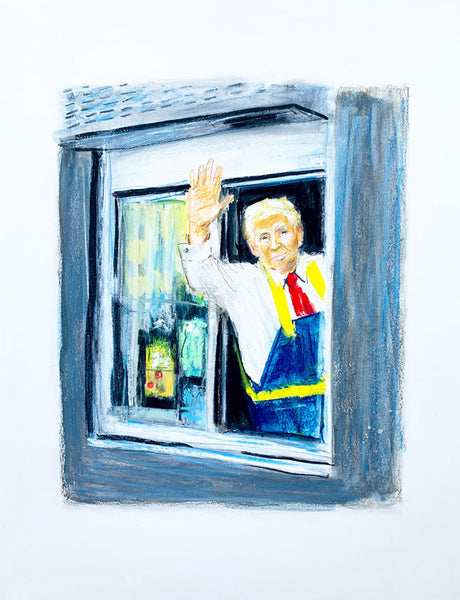 Trump at McDonalds, 11x14"