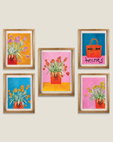 Golden Tulips in Hermes Shopping Bag, 12x16"