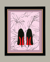 Leaves and Louboutin, 12x16"